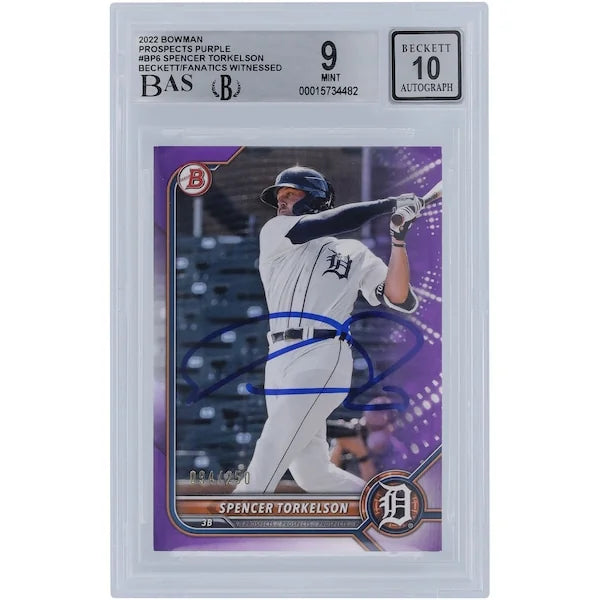 Spencer Torkelson Signed 2022 Bowman Purple Rookie Card | #BP6 /250