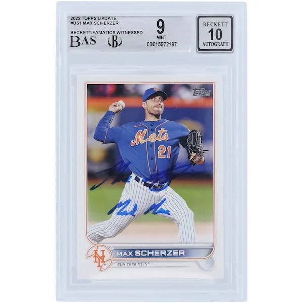 Max Scherzer Signed 2022 Topps Update #US1 Card | Mad Max Inscription