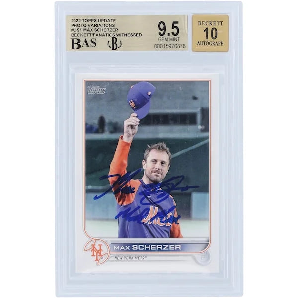 Max Scherzer Signed 2022 Topps Update #US1 | Mad Max Inscription