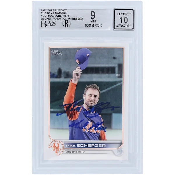 Max Scherzer Signed 2022 Topps Update #US1 Card | Mad Max Inscription