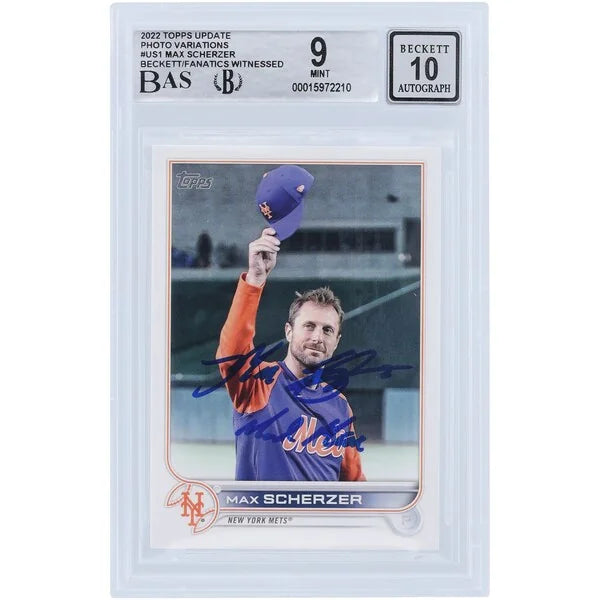 Max Scherzer Signed 2022 Topps Update #US1 Card | Mad Max Inscription