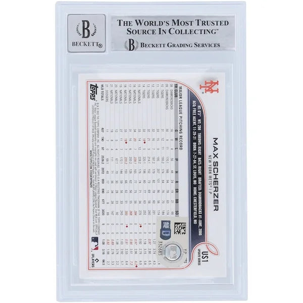 Max Scherzer Signed 2022 Topps Update #US1 Card | Mad Max Inscription