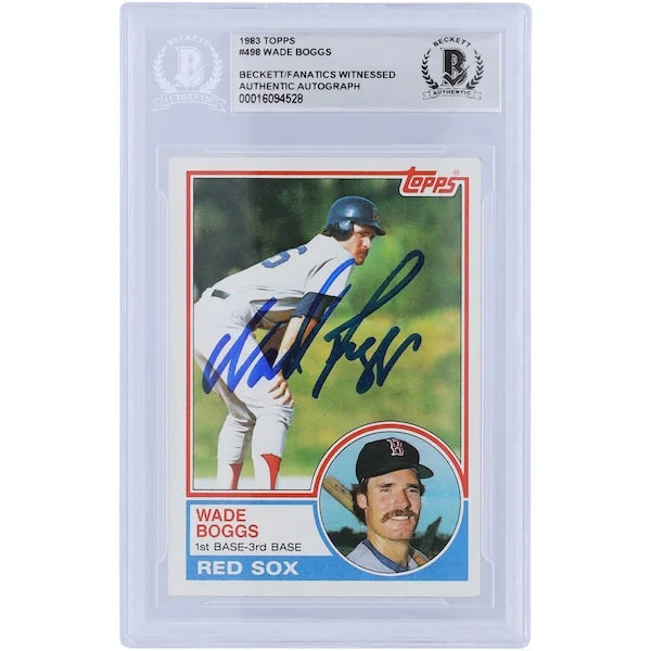 Wade Boggs Signed 1983 Topps #498 Rookie Card | Beckett Authenticated