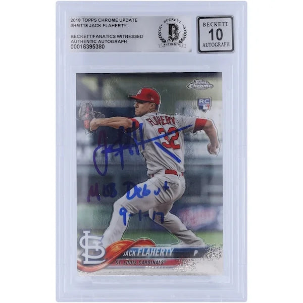 Jack Flaherty Signed 2018 Topps Chrome Update Rookie Card | Graded 10