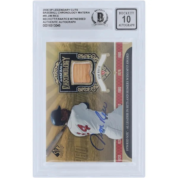 Jim Rice Signed 2006 Upper Deck SP Legendary Cuts Card | Beckett 10