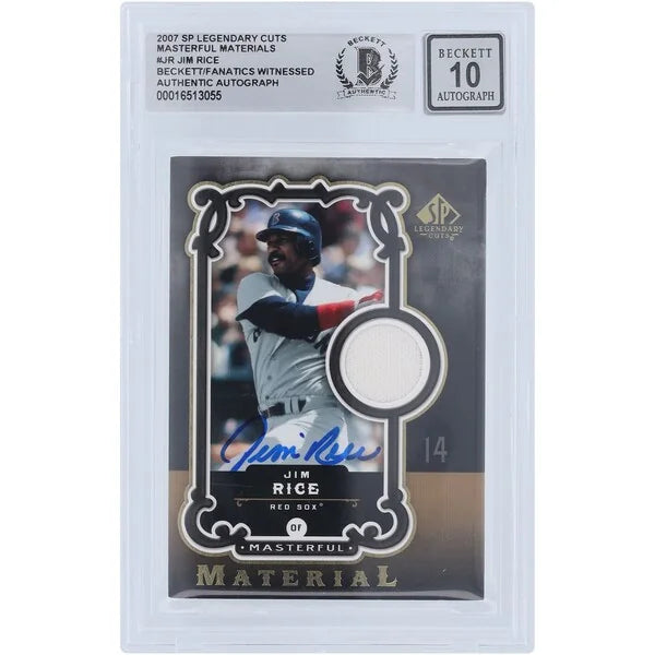 Jim Rice Signed 2007 Upper Deck SP Legendary Cuts Card | Graded 10