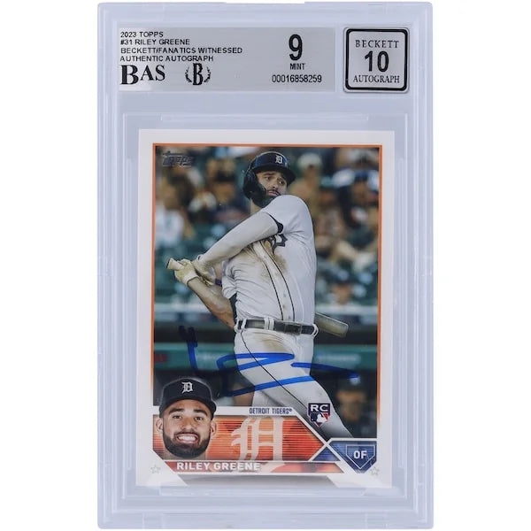 Riley Greene Signed 2023 Topps Series 1 #31 Rookie Card | Beckett Authenticated