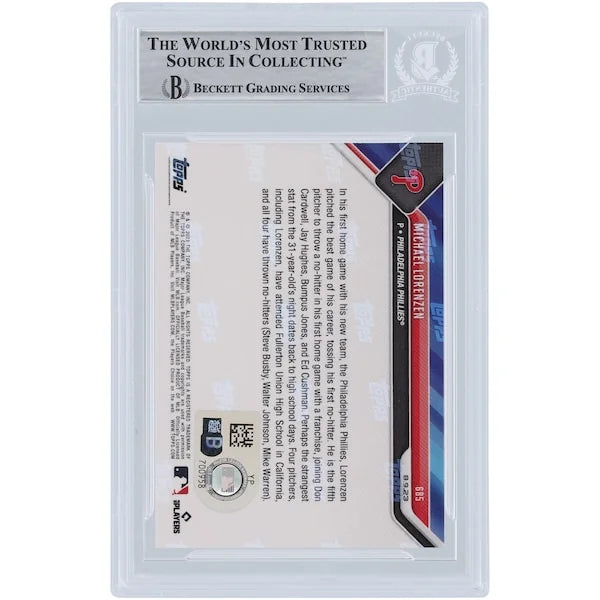 Michael Lorenzen Signed 2023 Topps Now No-Hitter Card #685 | Beckett Authenticated