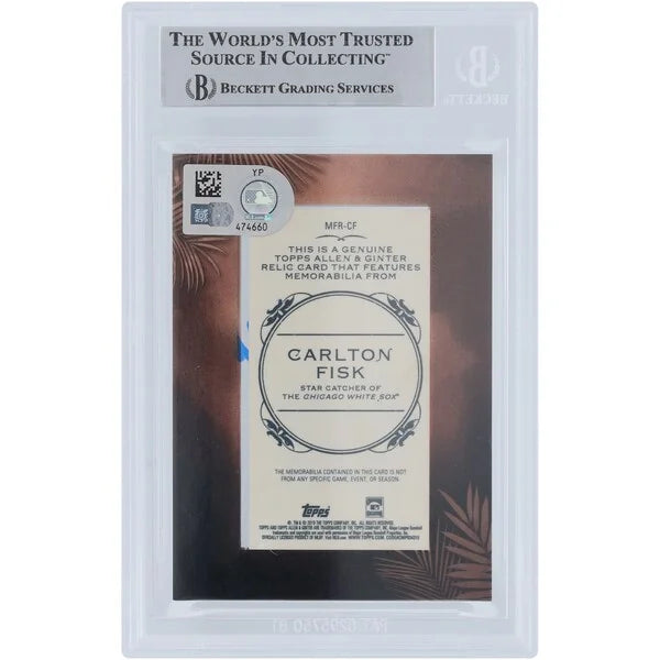 Carlton Fisk Signed 2019 Topps Allen & Ginter Mini Card | Beckett Authenticated