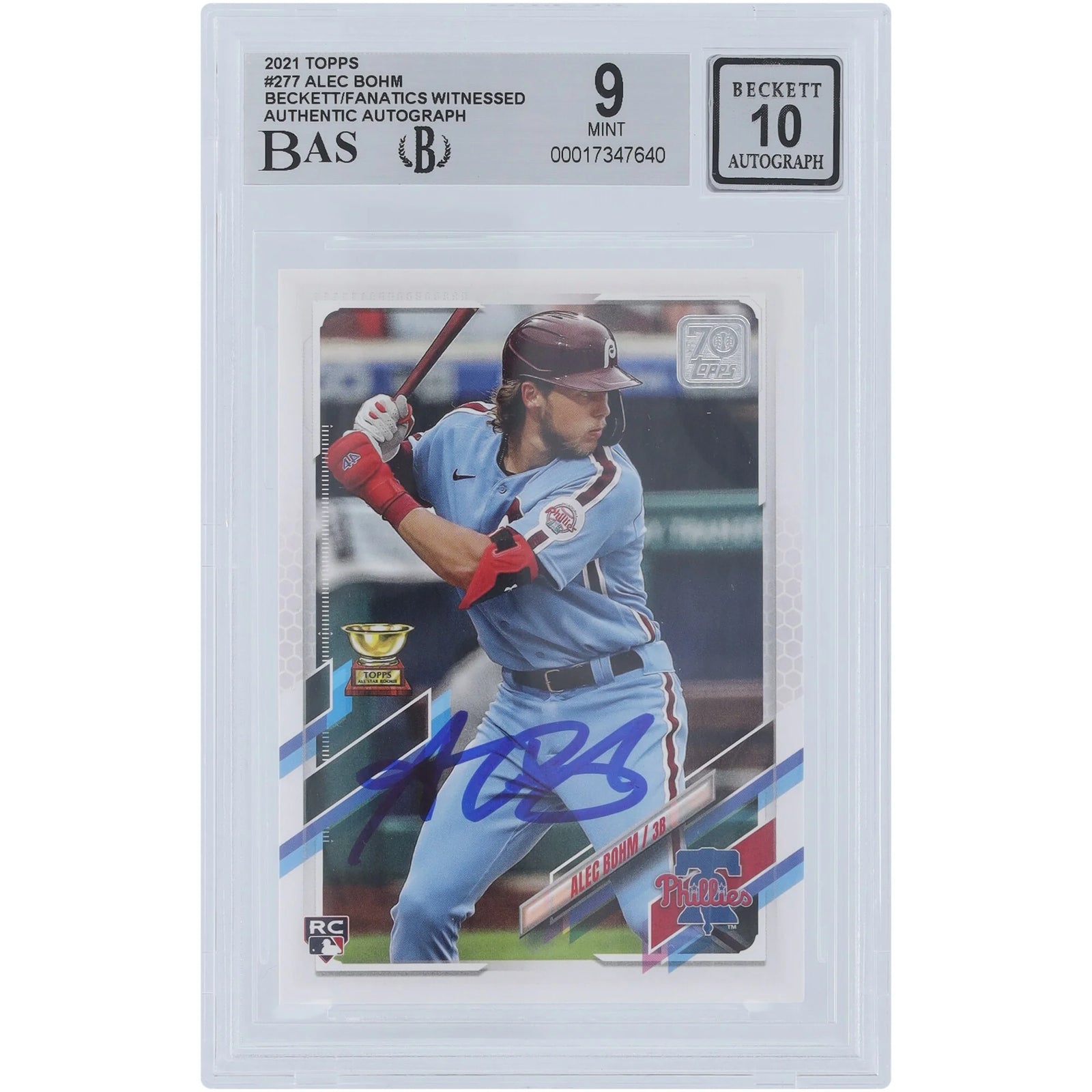 Alec Bohm Signed 2021 Topps #277 Rookie Card | Beckett Authenticated