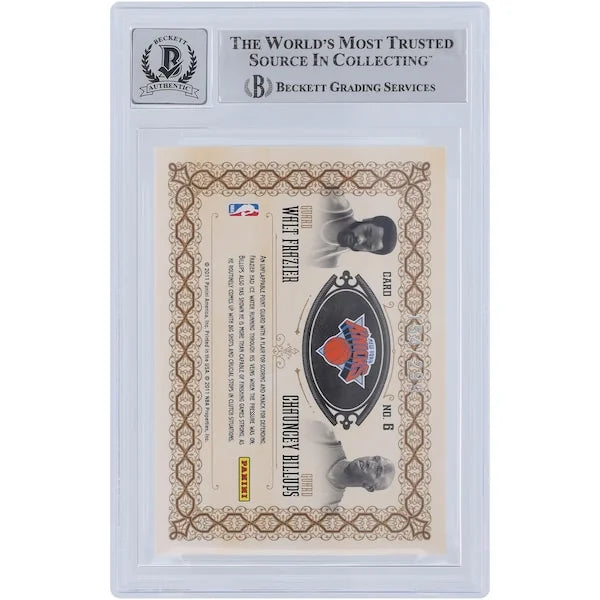 Walt Frazier and Chauncey Billups Signed 2010-11 Panini Gold Standard #6 Card | Graded 10