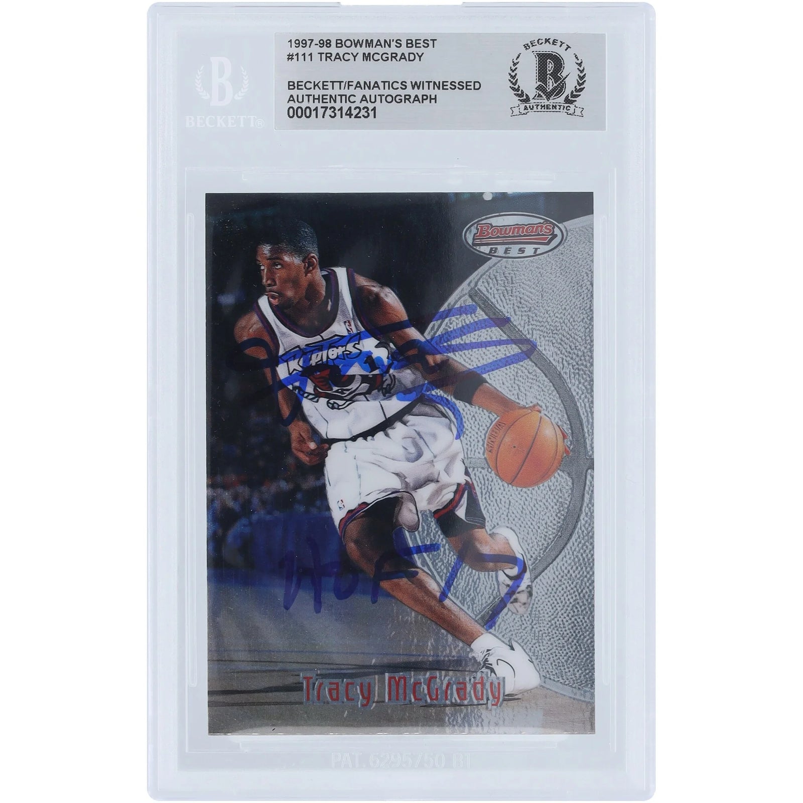 Tracy McGrady Signed 1997-98 Bowman's Best #111 Rookie Card | HOF 17 Inscription