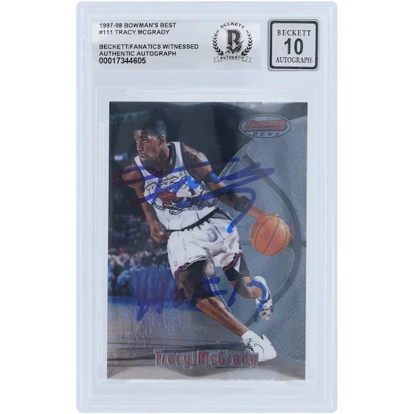Tracy McGrady Signed 1997-98 Bowman's Best #111 Rookie Card | Graded 10