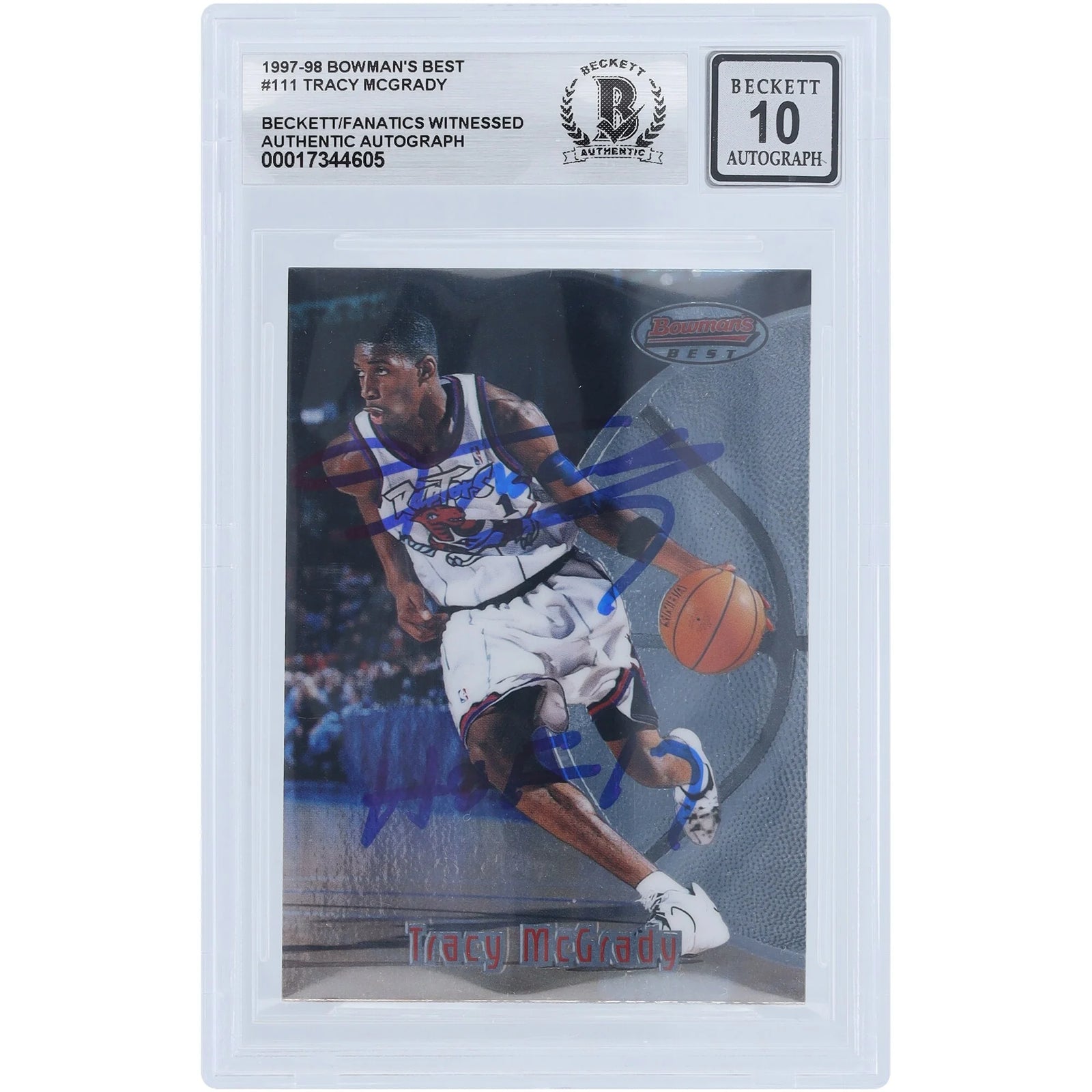 Tracy McGrady Signed 1997-98 Bowman's Best #111 Rookie Card | Graded 10
