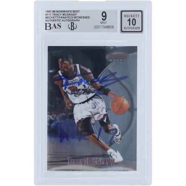 Tracy McGrady Signed 1997-98 Bowman's Best #111 Rookie Card | HOF 17 Inscription
