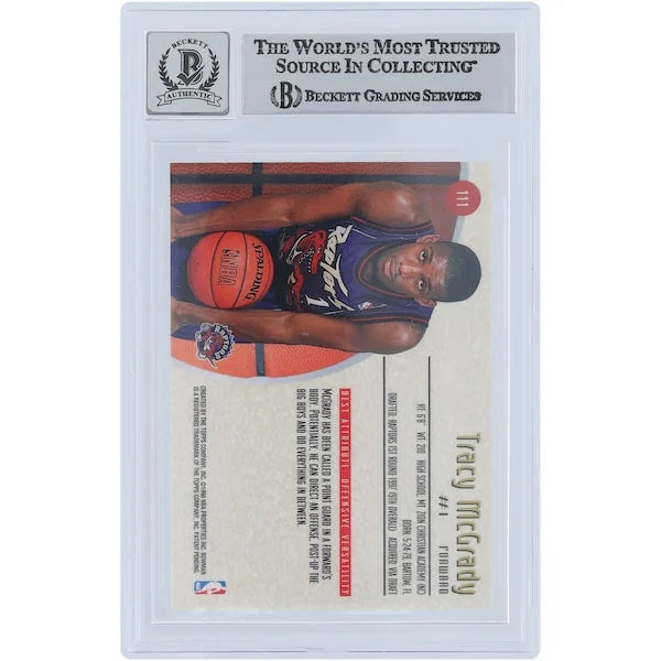 Tracy McGrady Signed 1997-98 Bowman's Best #111 Rookie Card | HOF 17 Inscription