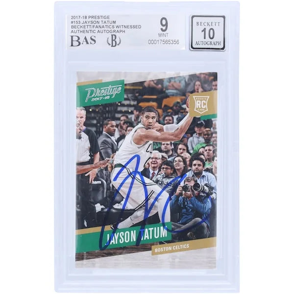 Jayson Tatum Signed 2017-18 Panini Prestige Rookie #153 Card | Graded 9