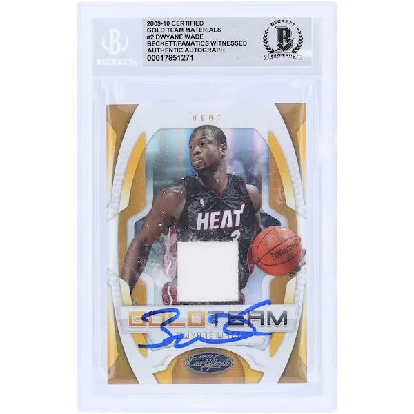 Dwyane Wade Signed 2009-10 Panini Certified Gold Card | #2/99 Graded 10