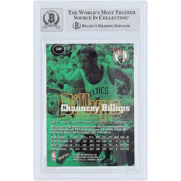 Chauncey Billups Signed 1997-98 Skybox Premium #147 Rookie Card | Graded 10