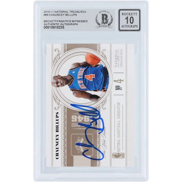 Chauncey Billups Signed 2010-11 Panini National Treasures Card #69 | #/99 Graded 10