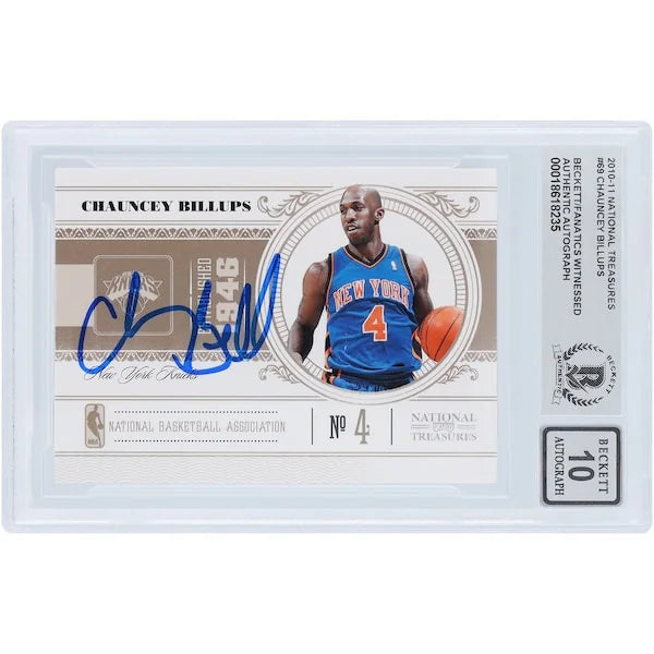 Chauncey Billups Signed 2010-11 Panini National Treasures Card #69 | #/99 Graded 10