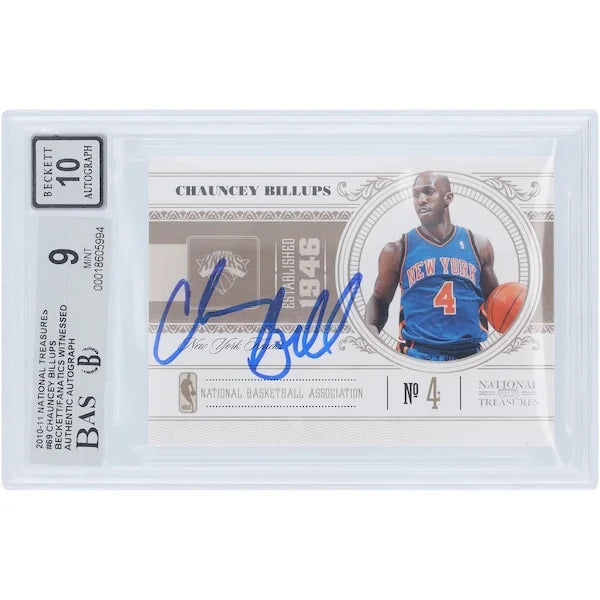 Chauncey Billups Signed 2010-11 Panini National Treasures Card #69 | Graded 9