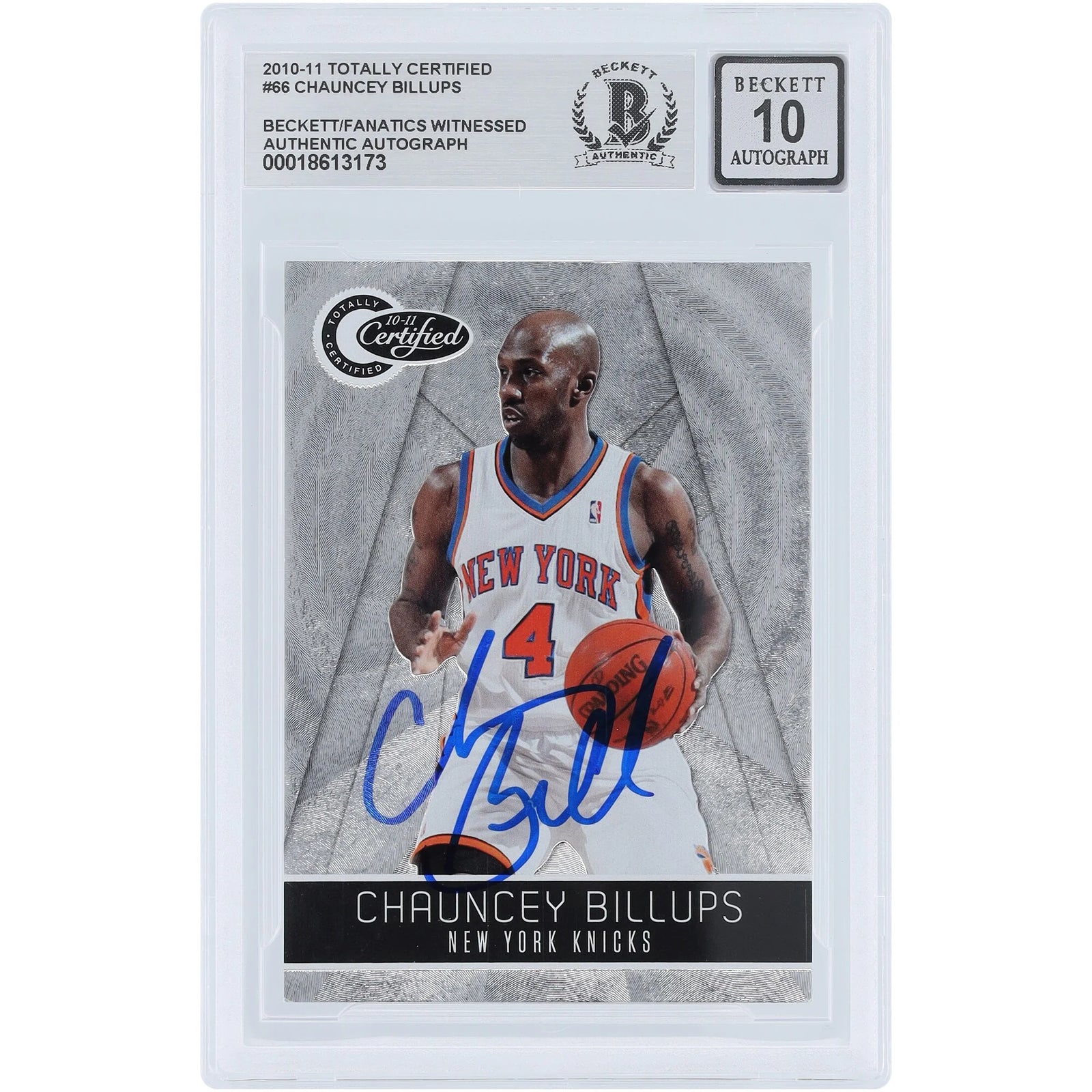Chauncey Billups Signed 2010-11 Panini Totally Certified Card | Knicks #66