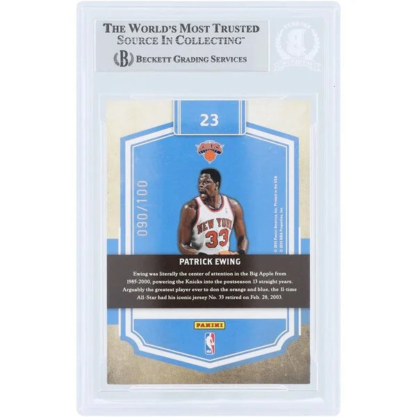 Patrick Ewing Signed 2009-10 Panini Classic Dress Code Gold Card | #23 Limited Edition