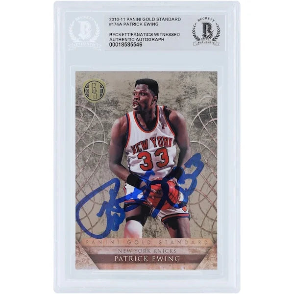 Patrick Ewing New York Knicks Autographed 2010-11 Panini Gold Standard #174 #/299 Beckett Fanatics Witnessed Authenticated Card - F2