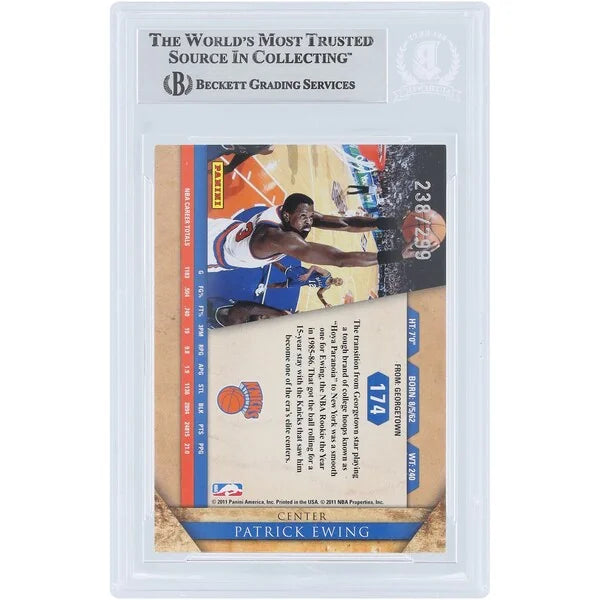 Patrick Ewing New York Knicks Autographed 2010-11 Panini Gold Standard #174 #/299 Beckett Fanatics Witnessed Authenticated Card - F2