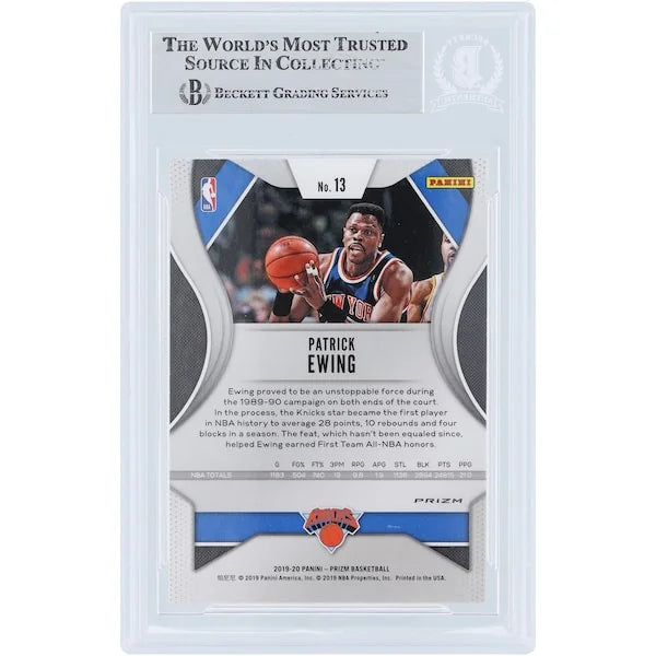 Patrick Ewing Signed 2019-20 Panini Prizm Orange Ice #13 | Beckett Witnessed