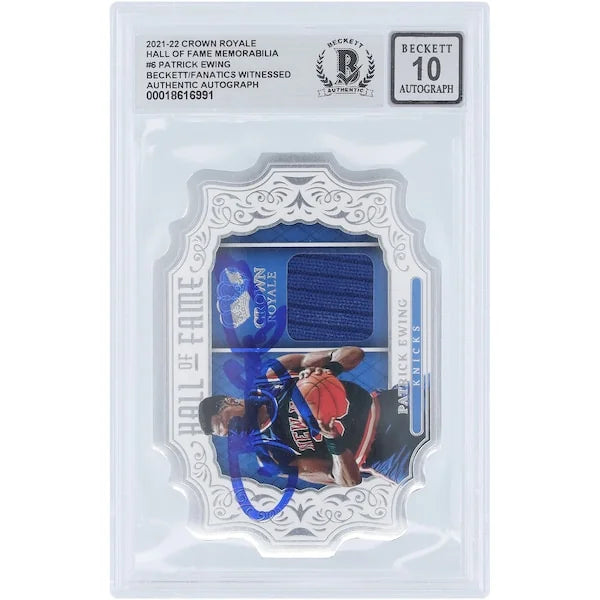 Patrick Ewing Signed 2021-22 Panini Crown Royale Jersey Relic | Graded 10