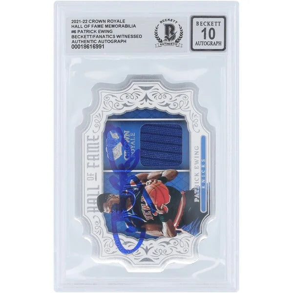 Patrick Ewing Signed 2021-22 Panini Crown Royale Jersey Relic | Graded 10