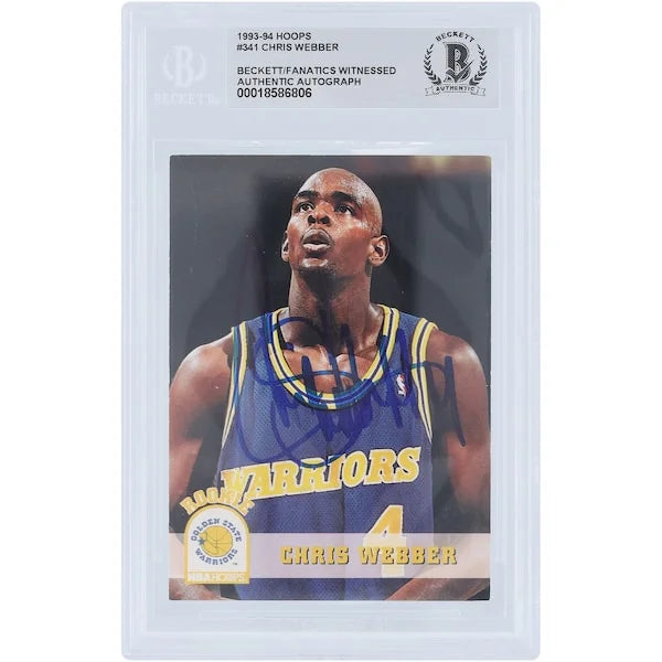 Chris Webber Signed 1993-94 Skybox NBA Hoops #341 Rookie Card | Beckett Witnessed