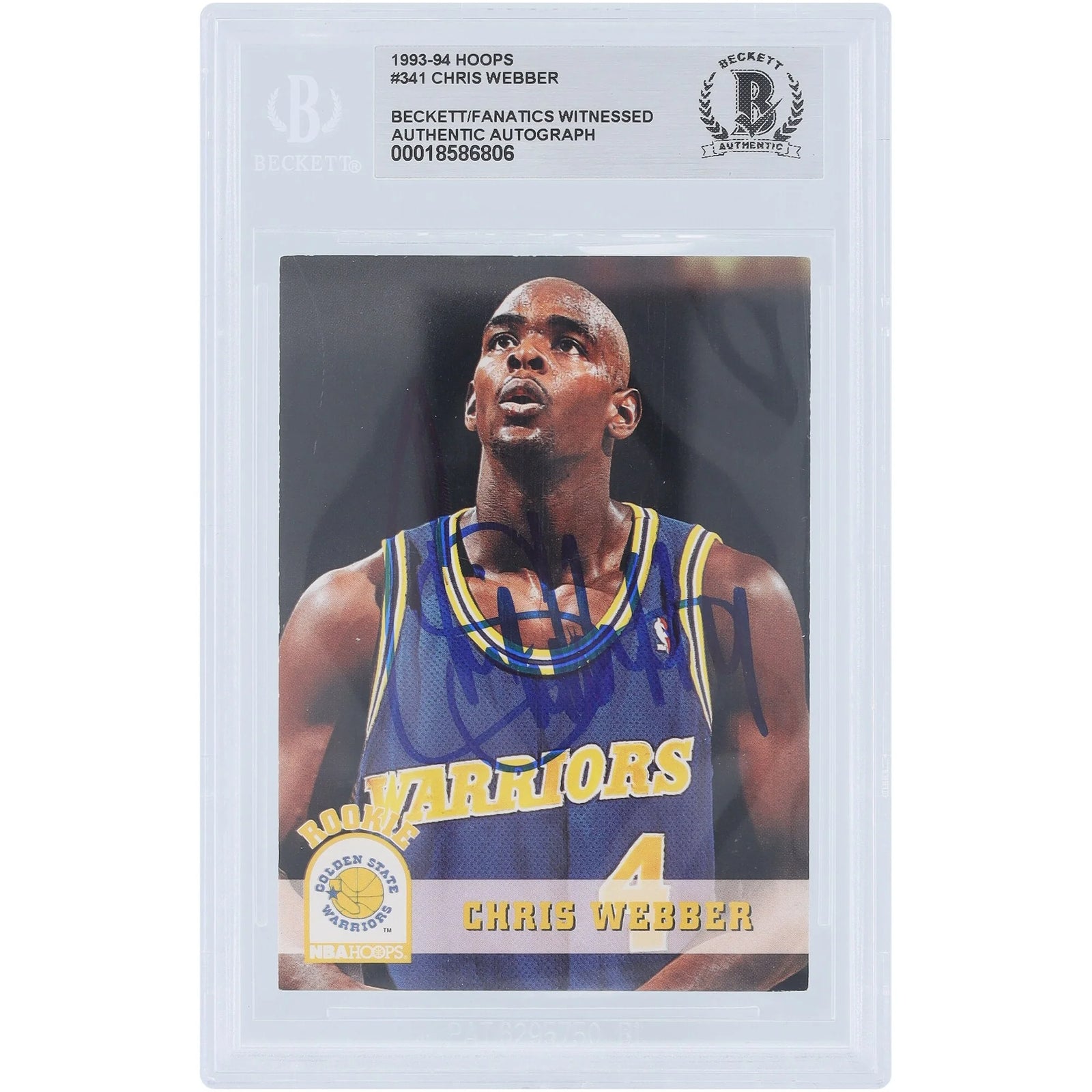 Chris Webber Signed 1993-94 Skybox NBA Hoops #341 Rookie Card | Beckett Witnessed