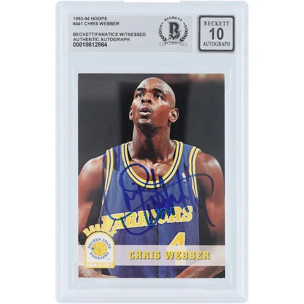 Chris Webber Signed 1993-94 Skybox NBA Hoops #341 Rookie Card | Graded 10