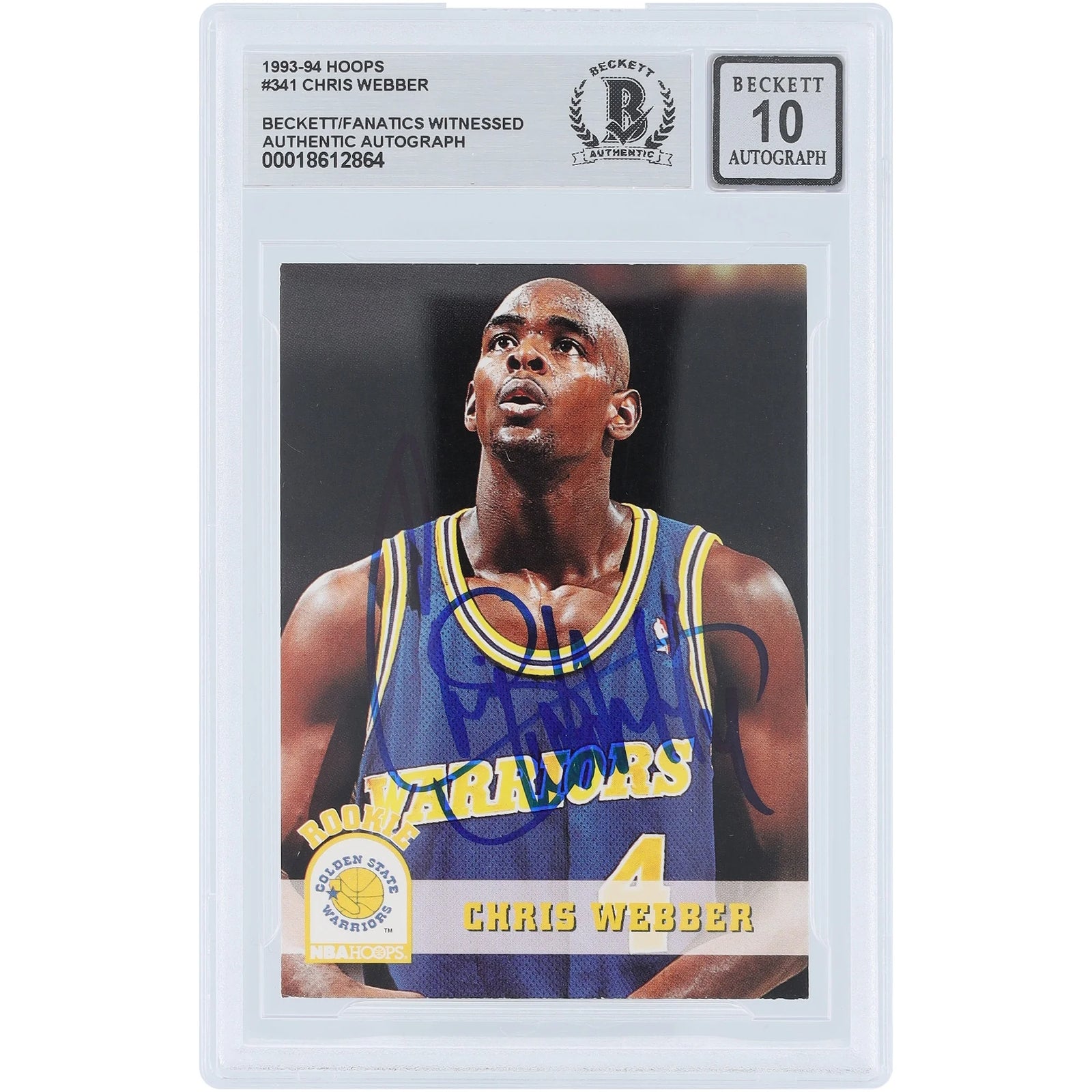 Chris Webber Signed 1993-94 Skybox NBA Hoops #341 Rookie Card | Graded 10