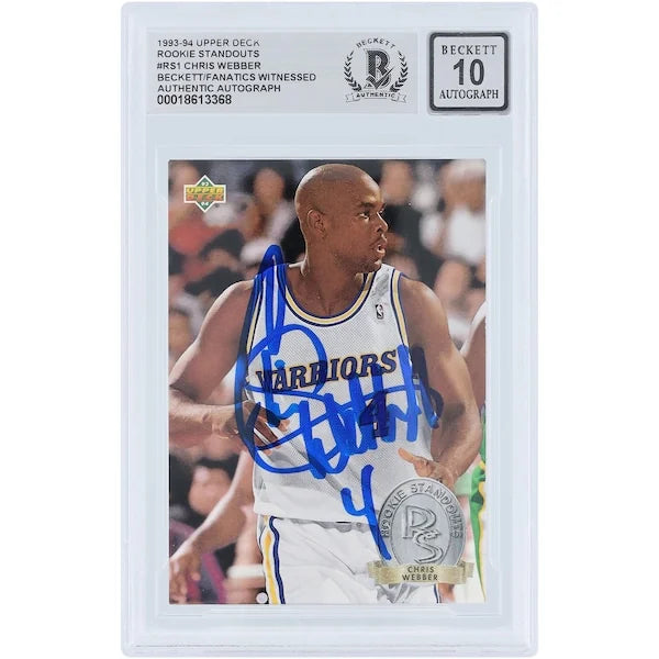 Chris Webber Signed 1993-94 Upper Deck Rookie Standouts #RS1 | Graded 10