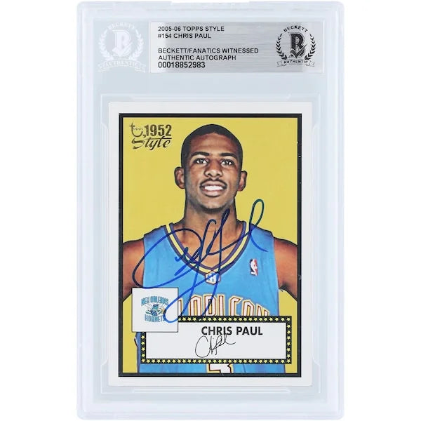 Chris Paul New Orleans Hornets Autographed 2005-06 Topps 1952 Style #154 Beckett Fanatics Witnessed Authenticated Rookie Card - F2