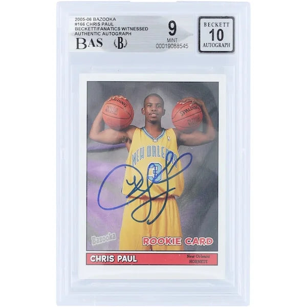 Chris Paul Signed 2005-06 Topps Bazooka #166 Rookie Card | Beckett 9