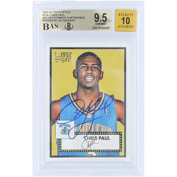 Chris Paul Signed 2005-06 Topps 1952 Style Rookie #154 Card | Hornets