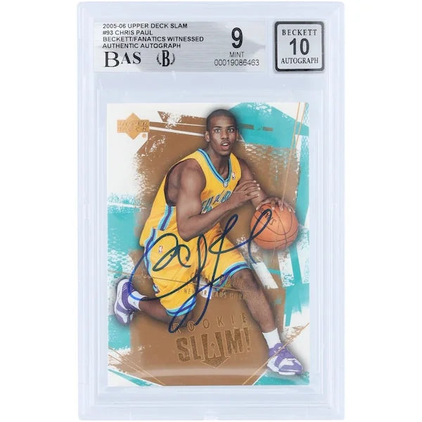 Chris Paul Signed 2005-06 Upper Deck Rookie Slam #93 | Beckett Graded 9