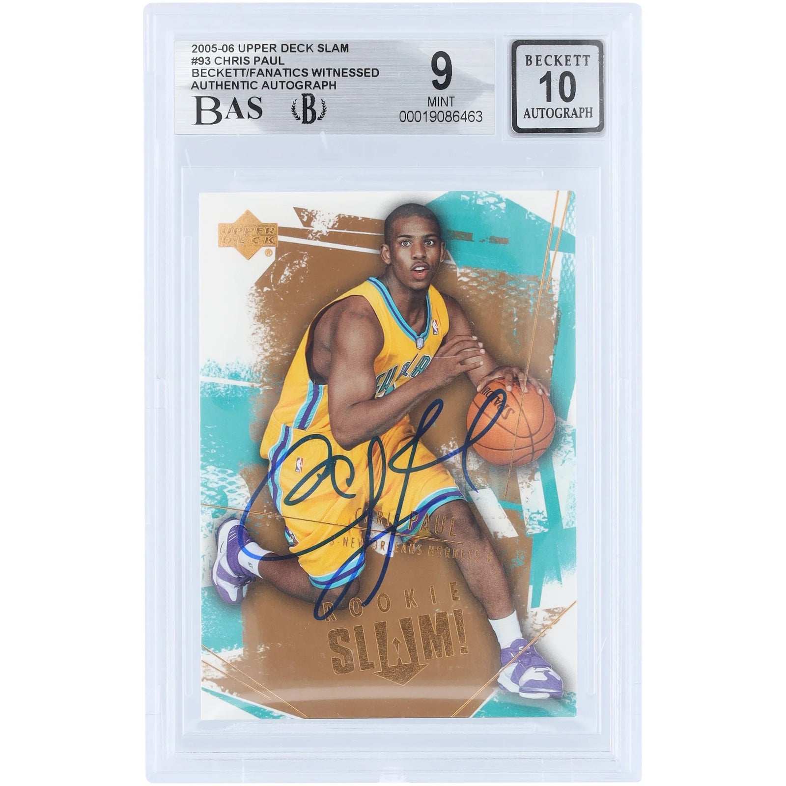 Chris Paul Signed 2005-06 Upper Deck Rookie Slam #93 | Beckett Graded 9