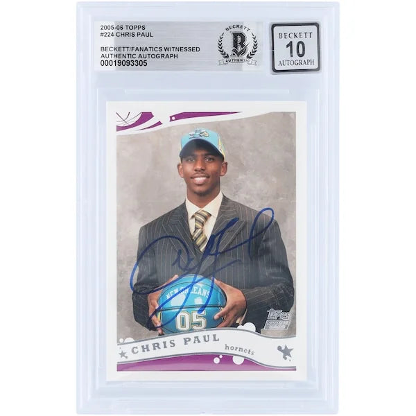 Chris Paul Signed 2005-06 Topps Rookie Card #224 | Beckett Graded 10