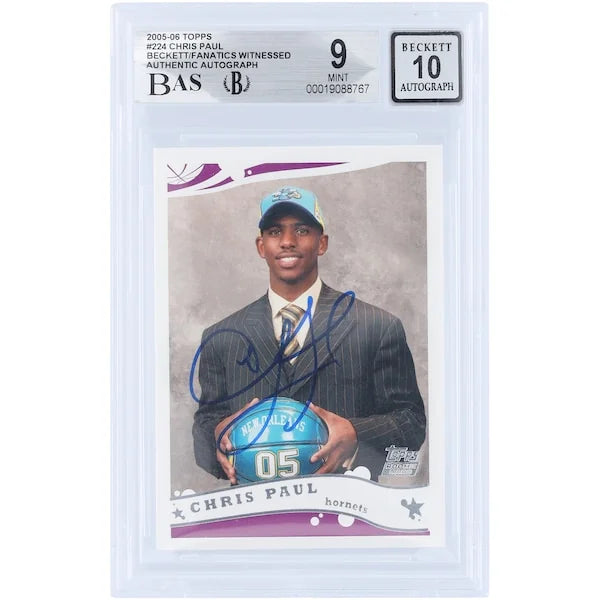 Chris Paul Signed 2005-06 Topps Rookie Card #224 | Beckett 9
