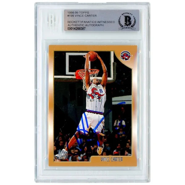 Vince Carter Signed 1998-99 Topps #199 Rookie Card | Authenticated