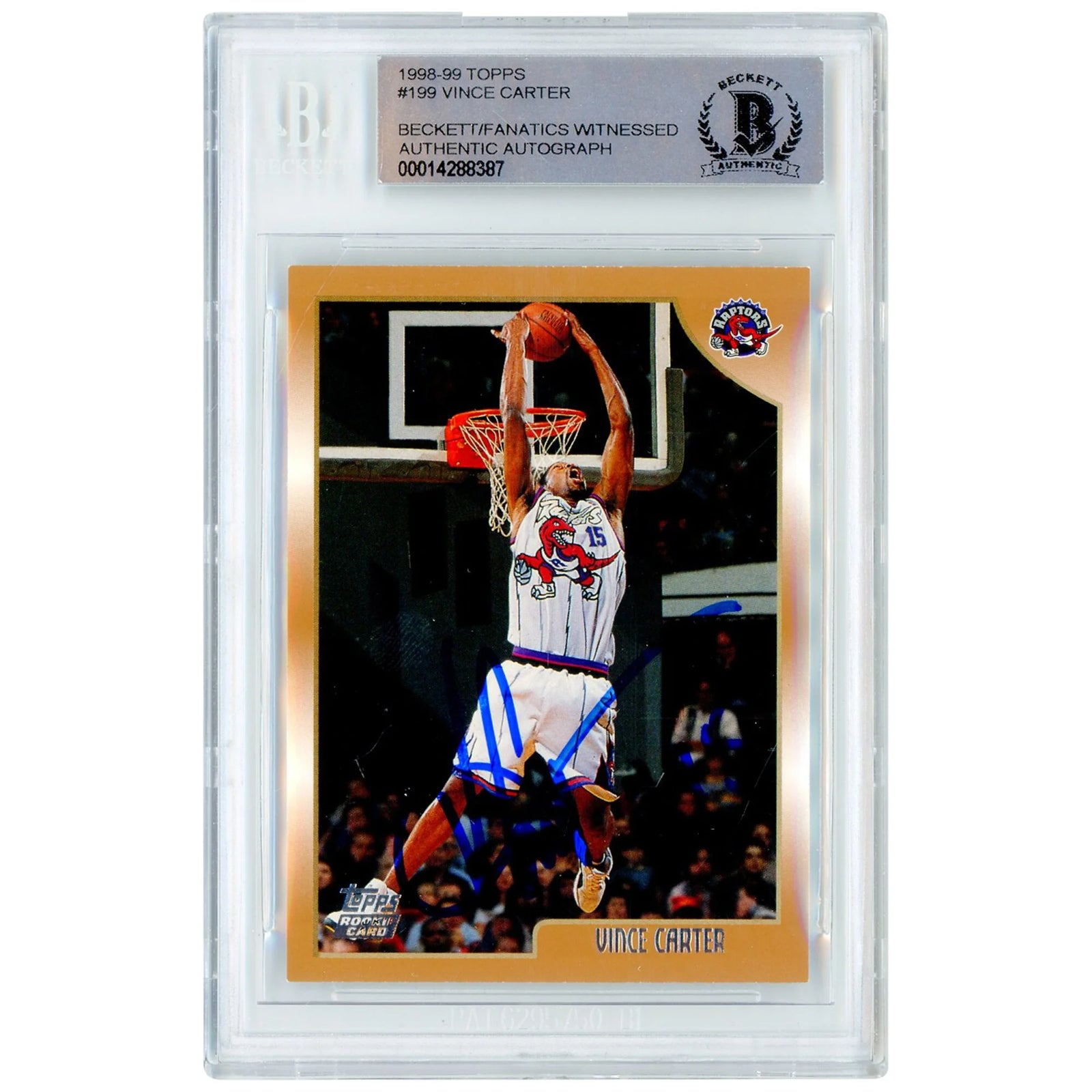 Vince Carter Signed 1998-99 Topps #199 Rookie Card | Authenticated