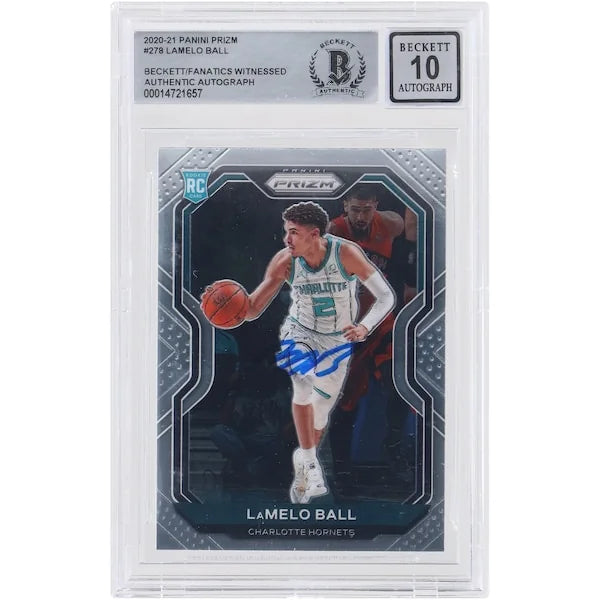 LaMelo Ball Signed 2020-21 Panini Prizm #278 Rookie Card | BGS 10 Autograph