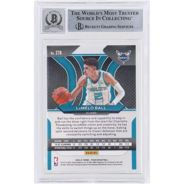 LaMelo Ball Signed 2020-21 Panini Prizm #278 Rookie Card | BGS 10 Autograph