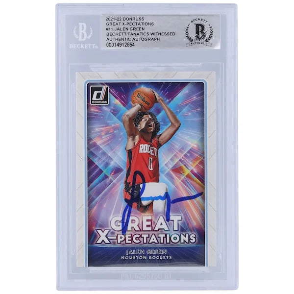 Jalen Green Signed 2021-22 Panini Donruss Rookie #11 Card | Beckett Witnessed